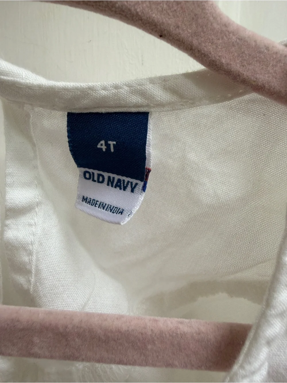 Old Navy 4T Girls White Eyelet Peasant Long Sleeve Blouse Top Shirt